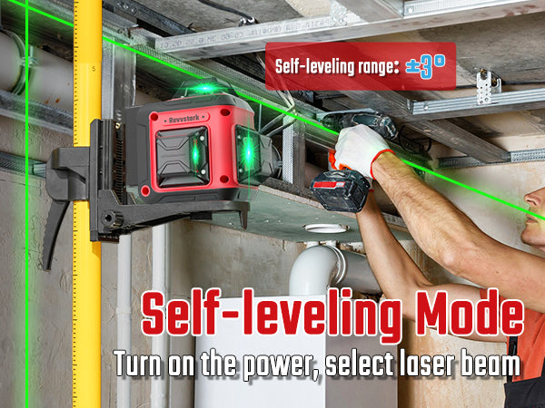 Laser Level Pro Kit, 3X360°Self-leveling Tool for Construction, Tiling Floor & Picture Hanging, 3D Cross Line Laser Level with Fine-tuning Bracket, 12 Lines level Tool with 2*2400mAh Battery