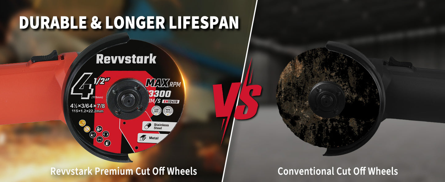 55 Pack Cut Off Wheels Industrial Grade 4 1/2 Cut Off Wheel, Ultra Thin 4-1/2" x 3/64" x 7/8" Cutting Wheel, Metal & Stainless Steel Cutting Discs for Angle Grinder, 30% Performance Up