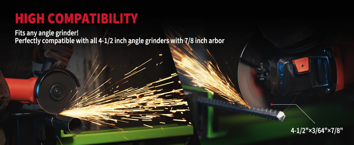 55 Pack Cut Off Wheels Industrial Grade 4 1/2 Cut Off Wheel, Ultra Thin 4-1/2" x 3/64" x 7/8" Cutting Wheel, Metal & Stainless Steel Cutting Discs for Angle Grinder, 30% Performance Up