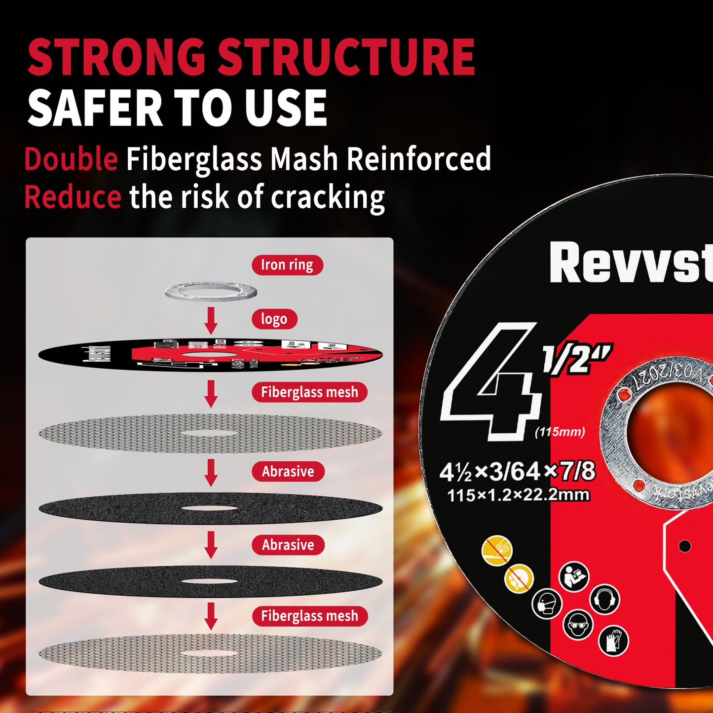 55 Pack Cut Off Wheels Industrial Grade 4 1/2 Cut Off Wheel, Ultra Thin 4-1/2" x 3/64" x 7/8" Cutting Wheel, Metal & Stainless Steel Cutting Discs for Angle Grinder, 30% Performance Up