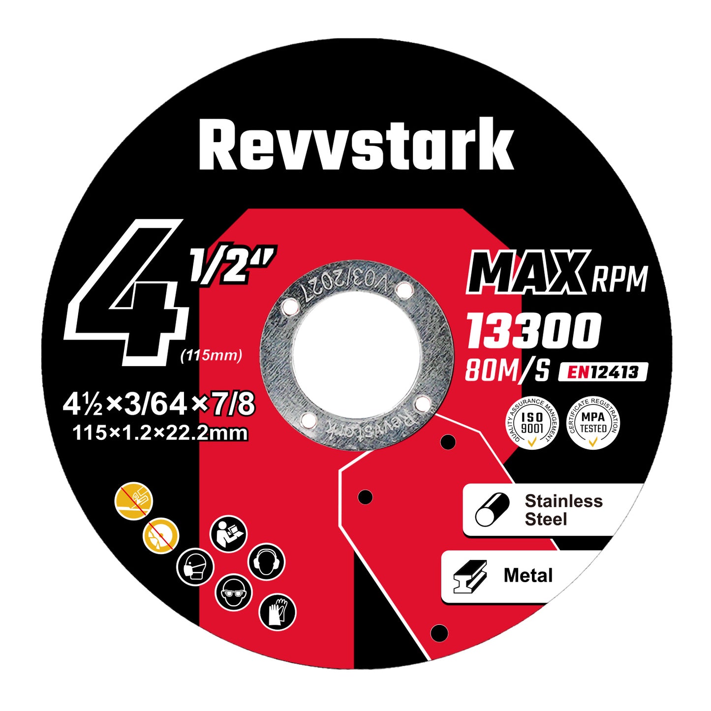 55 Pack Cut Off Wheels Industrial Grade 4 1/2 Cut Off Wheel, Ultra Thin 4-1/2" x 3/64" x 7/8" Cutting Wheel, Metal & Stainless Steel Cutting Discs for Angle Grinder, 30% Performance Up