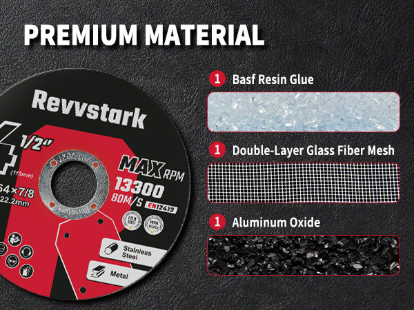 55 Pack Cut Off Wheels Industrial Grade 4 1/2 Cut Off Wheel, Ultra Thin 4-1/2" x 3/64" x 7/8" Cutting Wheel, Metal & Stainless Steel Cutting Discs for Angle Grinder, 30% Performance Up