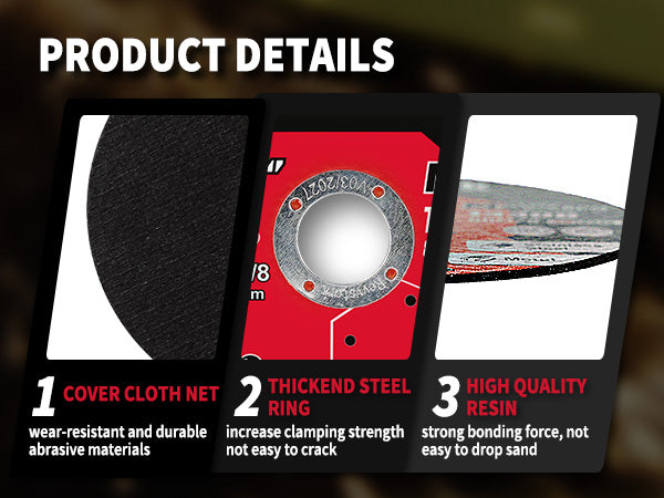 55 Pack Cut Off Wheels Industrial Grade 4 1/2 Cut Off Wheel, Ultra Thin 4-1/2" x 3/64" x 7/8" Cutting Wheel, Metal & Stainless Steel Cutting Discs for Angle Grinder, 30% Performance Up