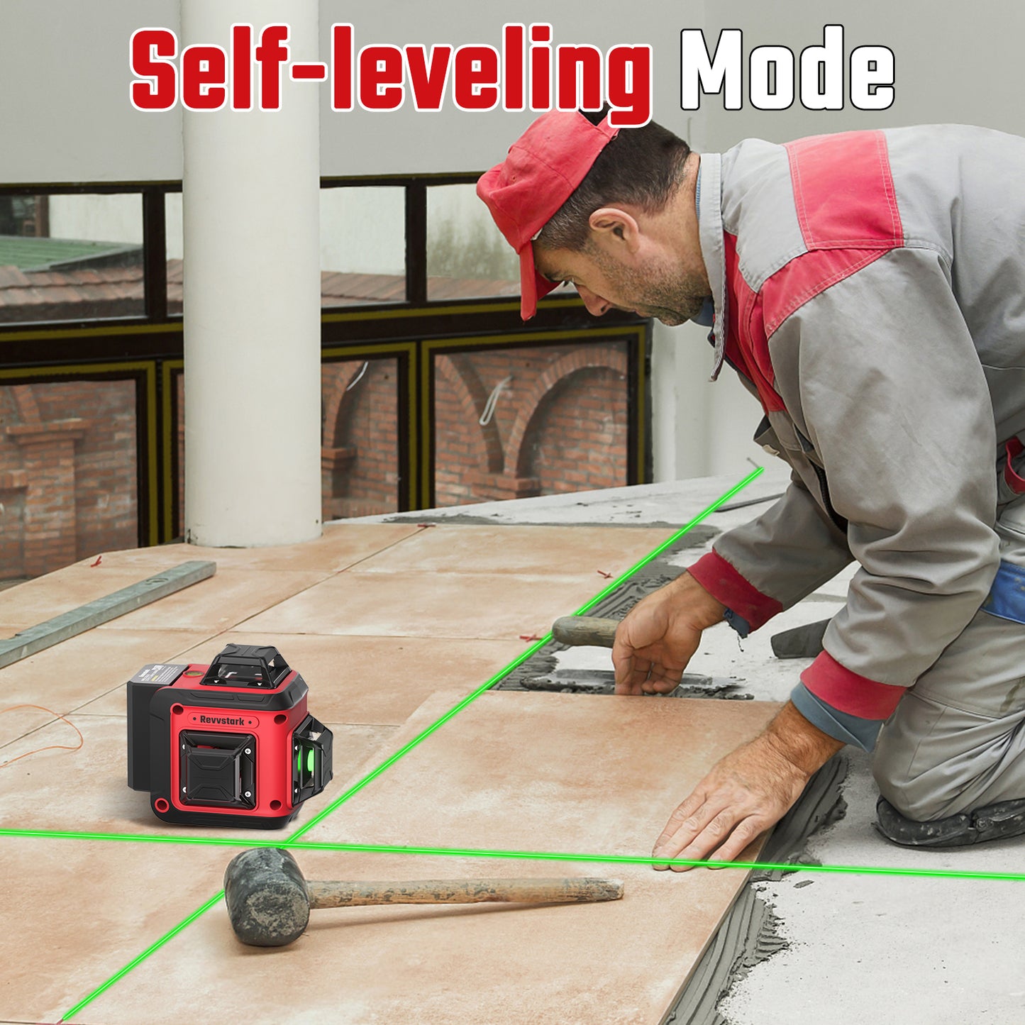 Laser Level Pro Kit, 3X360°Self-leveling Tool for Construction, Tiling Floor & Picture Hanging, 3D Cross Line Laser Level with Fine-tuning Bracket, 12 Lines level Tool with 2*2400mAh Battery