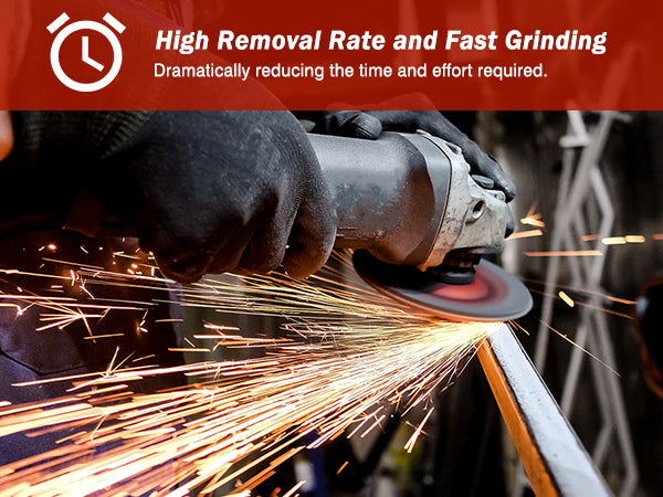 Revvstark 25 Pack Grinding Wheels 4-1/2 Inch, Grinder Wheel for General Purpose Metal & Stainless Steel, Aluminum Oxide Grinding Disc 4 1/2 for Angle Grinder, Depressed Center 4.5" * 1/4" * 7/8"