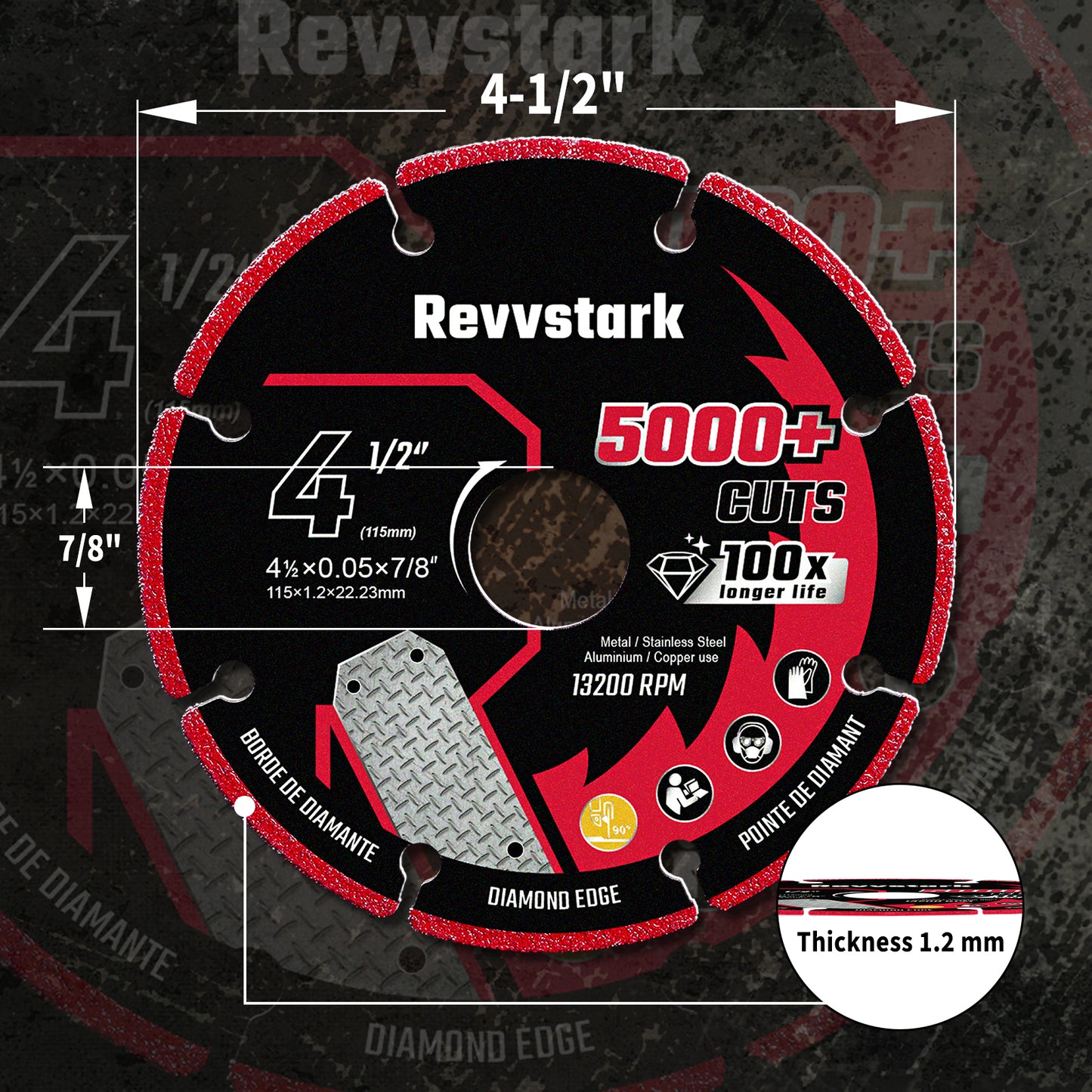 Diamond Cutting Wheel 3 Inch with 3/8" Arbor, Carbide Cutting Wheel, Angle Grinder Cutting Disc, Cut Off Wheel 3 Inch for Metal with 5000+ Cuts on Rebar, Steel, Iron and INOX