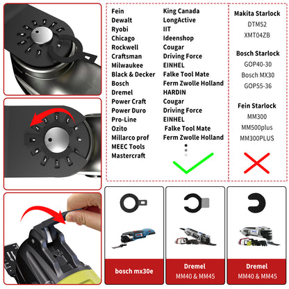 29PCS Oscillating Tool Blades - Universal Fit Dewalt Black&Decker Ryobi Milwaukee Rockwell