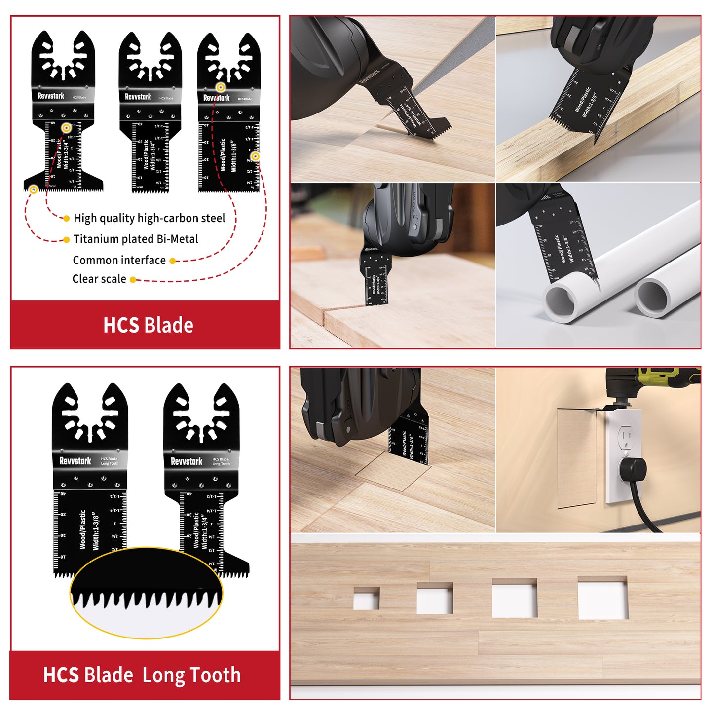 29PCS Oscillating Tool Blades - Universal Fit Dewalt Black&Decker Ryobi Milwaukee Rockwell